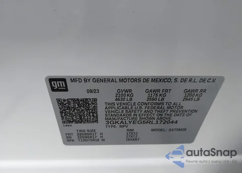 2024 GMC Terrain Awd At4 from USA, damaged, VIN 3GKALYEG5RL172044